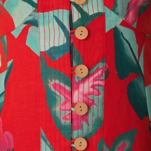 Farm Rio Red Summer Foliage Mini Dress - Picture 14 of 14